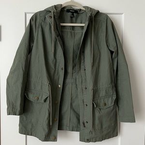 Forever21 Army Green Utility Jacket (with hood)